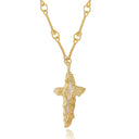 The Tethys Baroque Pearl Cross with Roman Chain