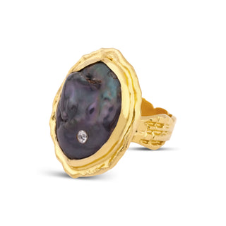 The Aphrodite's Tear Baroque Pearl Ring image 1