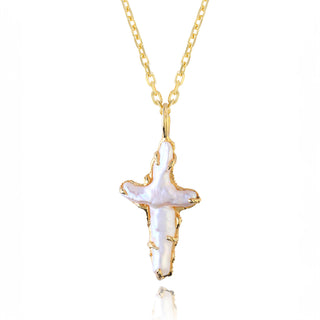 The Tethys Baroque Pearl Cross image 0